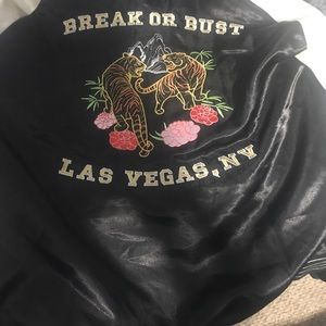 Break or bust bomber/ varsity jacket